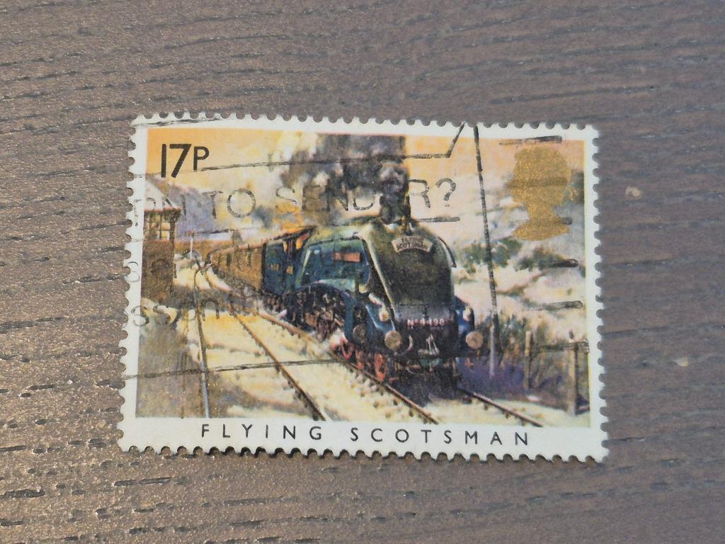 postzegel Engeland Flying Scotsman 17p, Ophalen of Verzenden