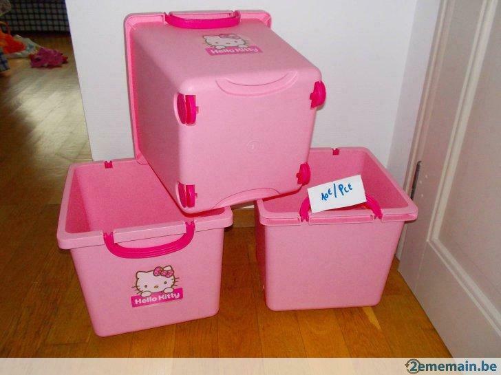 HELLO KITTY bac de rangement sur roulettes, Neuf