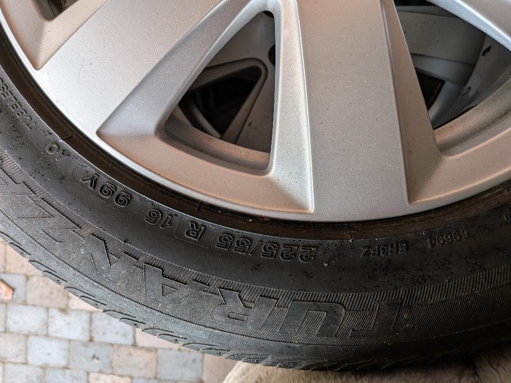 4 zomerautobanden audi A6 quattro op velg, Ophalen, Gebruikt