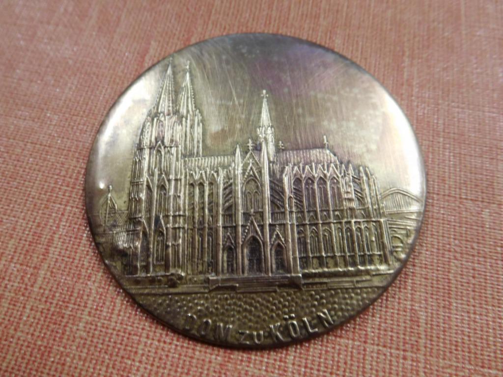 Kleine metalen plaquette Dom van Keulen, Ophalen of Verzenden