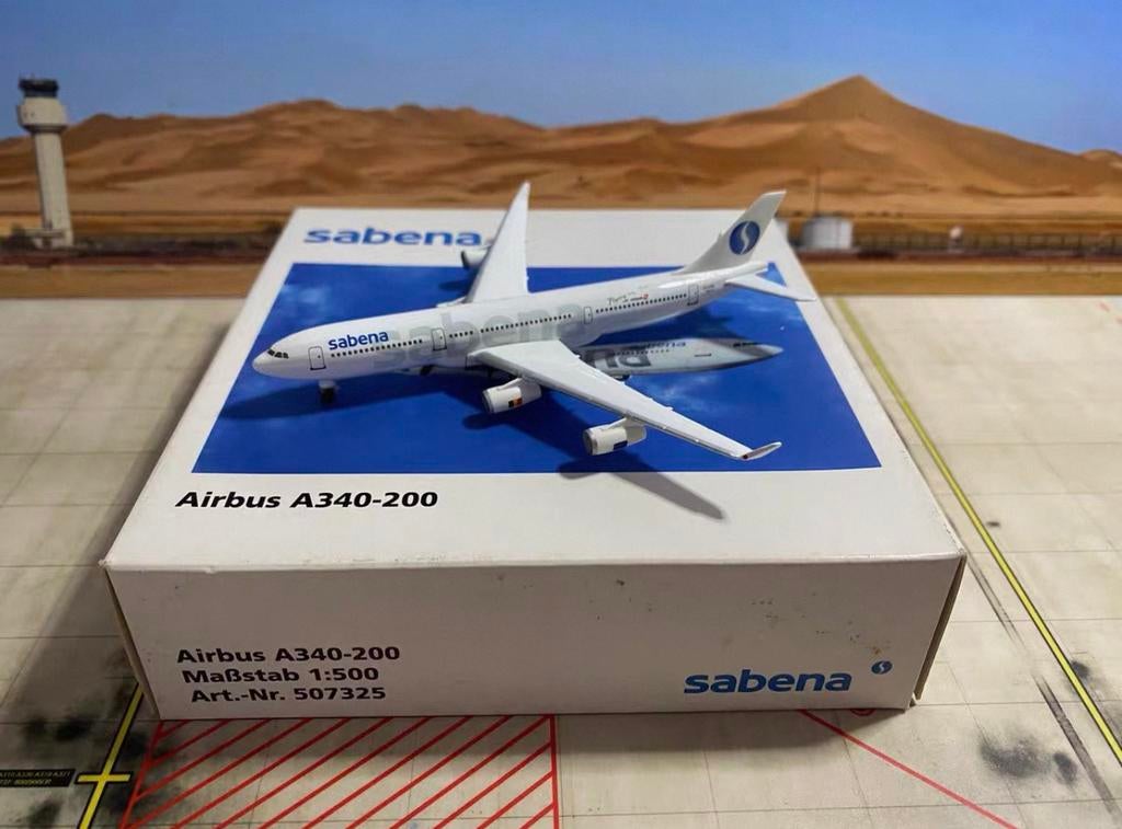 Herpa Sabena A340-200 1/500 OO-SAB, Enlèvement ou Envoi, Comme neuf