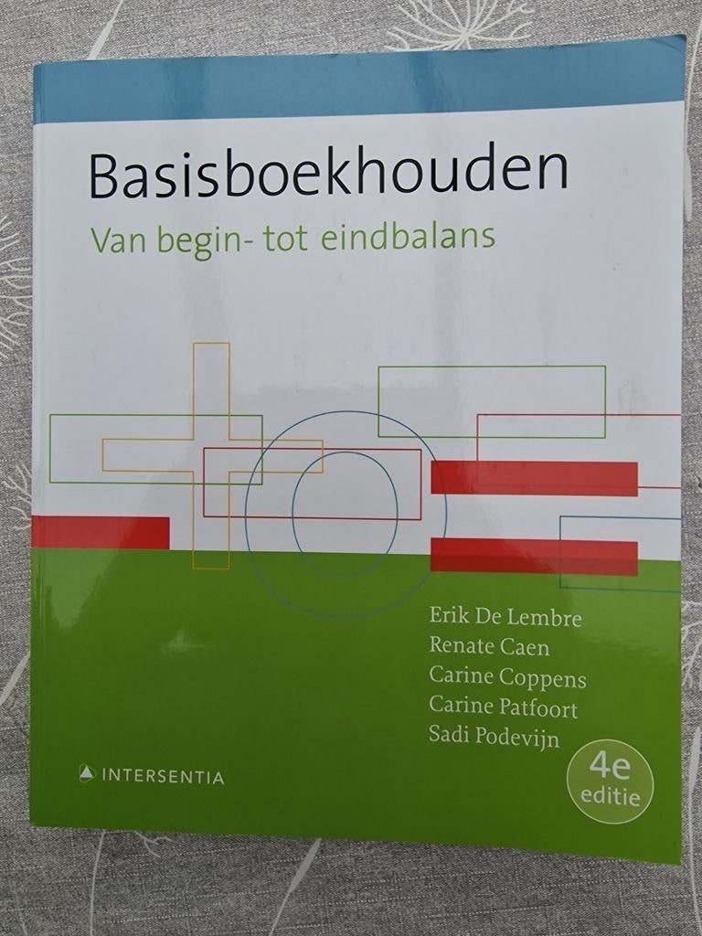 Basisboekhouden Van begin- tot eindbalans, 4e editie, Boeken, Economie, Management en Marketing, Zo goed als nieuw, Economie en Marketing