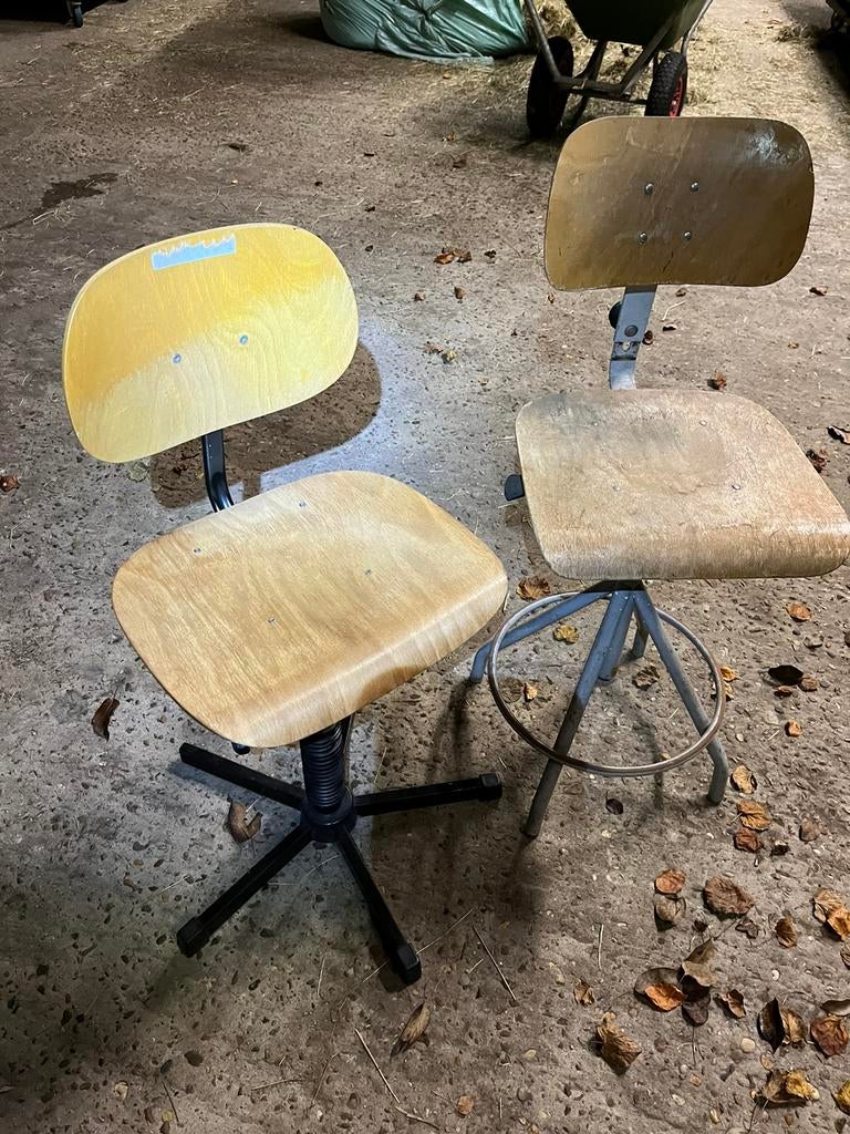Vintage werkplaats stoel, Ophalen of Verzenden
