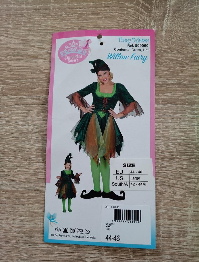 Carnaval kostuum dames - bos elf, Ophalen of Verzenden, Maat 42/44 (L), Accessoires