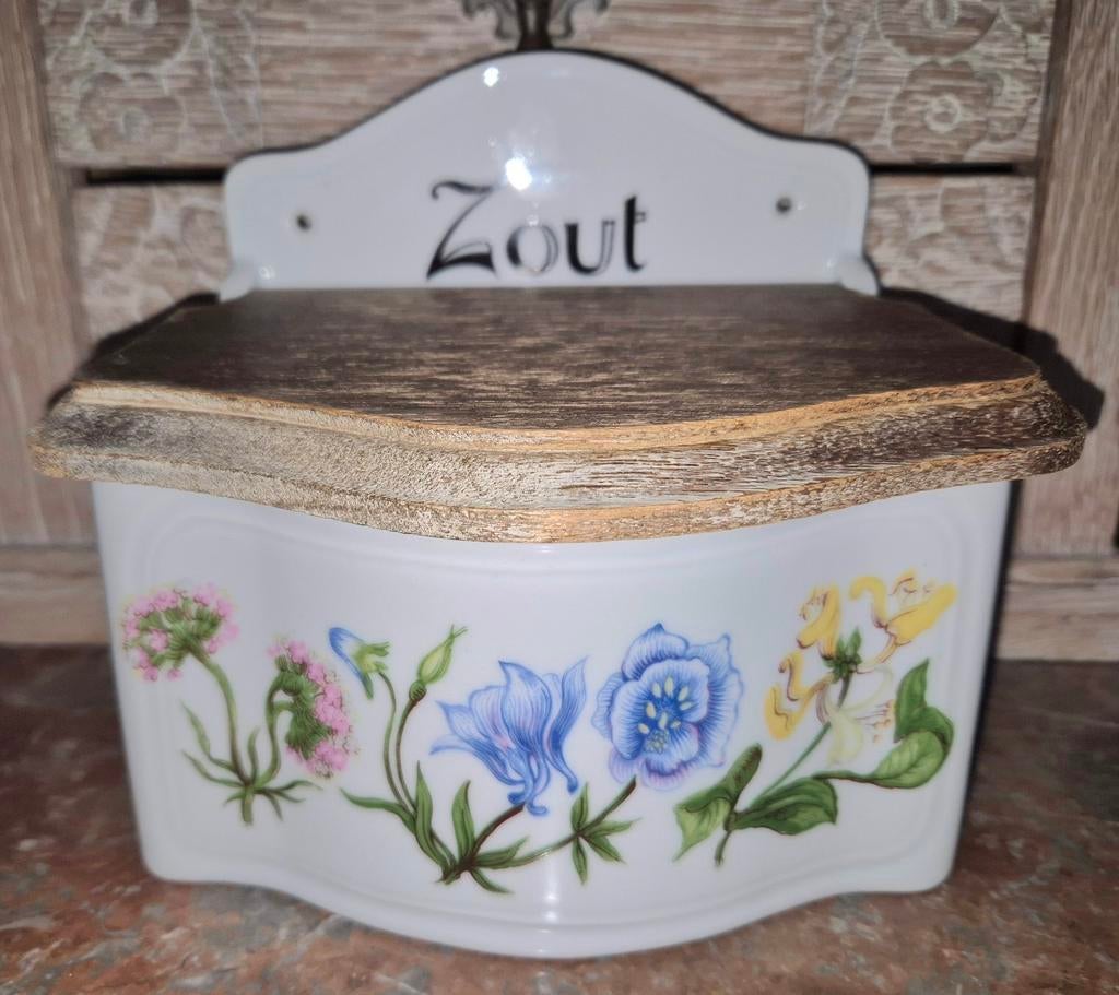 Boîte à sel en porcelaine du Val du Cher, Antiquités & Art, Enlèvement ou Envoi