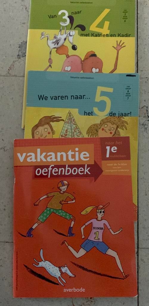 Vakantie oefenboeken naar 4de -5de - 1ste middelbaar, Enlèvement, Comme neuf