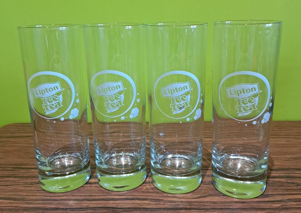 Verre à thé glacé Lipton Longdrink - 4 pièces - neuf - H 16,, Collections, Enlèvement ou Envoi, Neuf