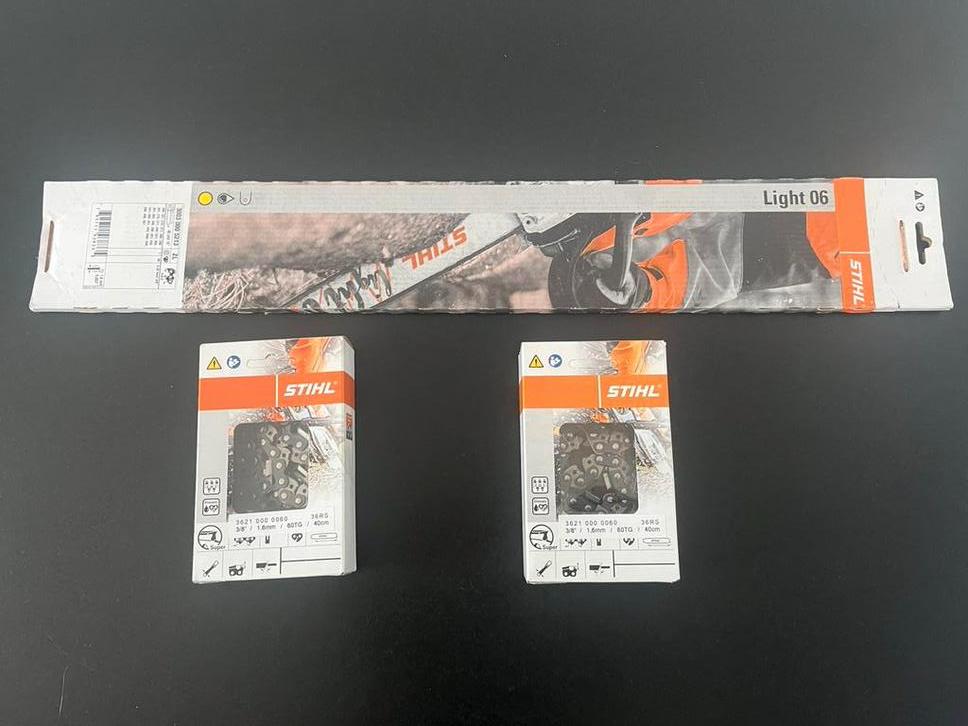 Lame de scie Action Stihl 40 cm + 2 chaînes, Bricolage & Construction, Outillage | Outillage à main, Neuf, Enlèvement ou Envoi