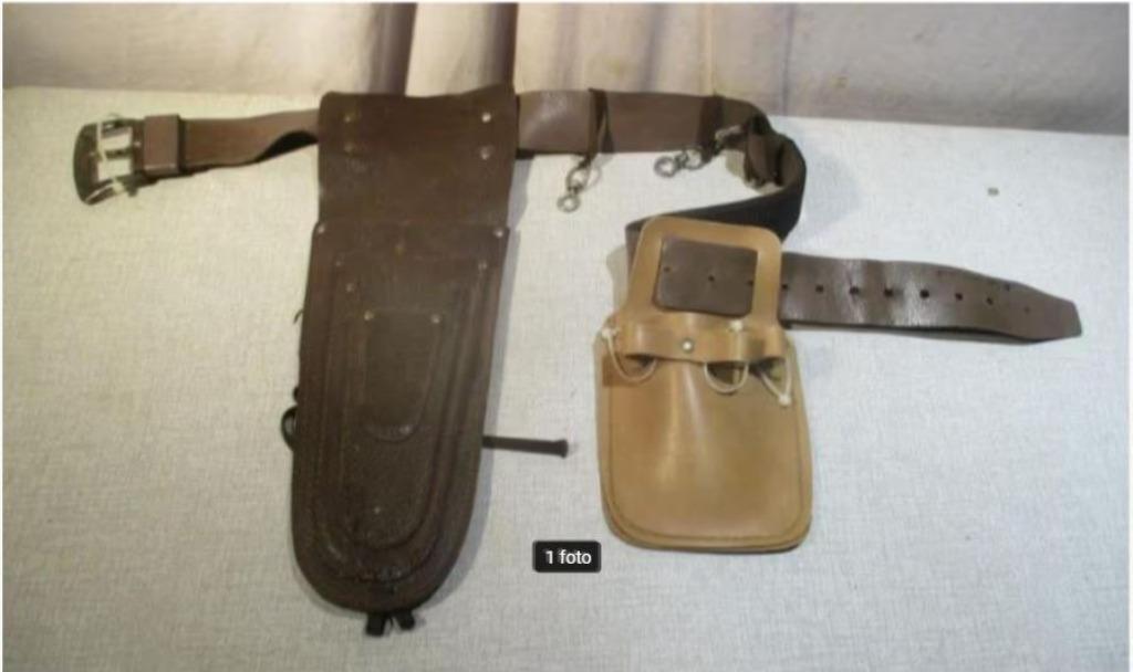 Ceinture de boucher en cuir rétro, Collections, Enlèvement ou Envoi, Autres types