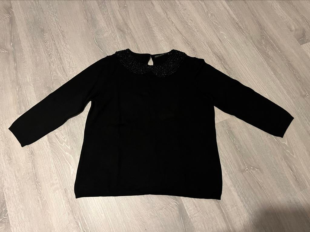Nieuwe trui met kraag en parels  Steps maat xl, Kleding | Dames, Zwart, Maat 42/44 (L), Nieuw, Ophalen of Verzenden