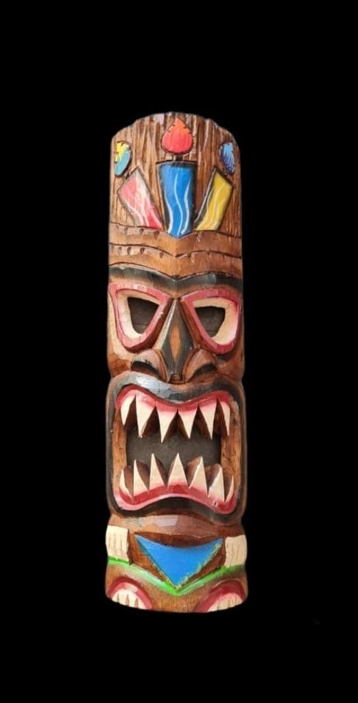 houten Tiki bar maskers decoratie beelde totem surfplank, Enlèvement ou Envoi, Comme neuf, Autres types