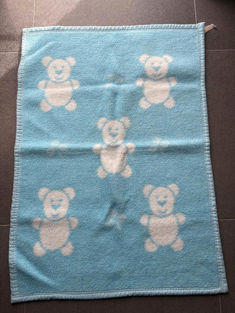 Babydeken in lichtblauw (3 stuks), Enlèvement ou Envoi, Utilisé, Couverture