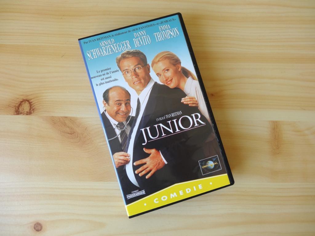 Junior (1994) VHS Film Comédie Arnold Schwarzenegger, À partir de 12 ans, Enlèvement, Utilisé, Comédie