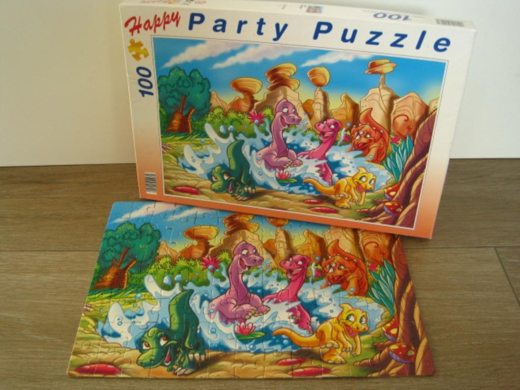 Puzzel kleine dinosaurussen - 100 stuks, Ophalen of Verzenden, Meer dan 50 stukjes, Gebruikt, 6 jaar of ouder