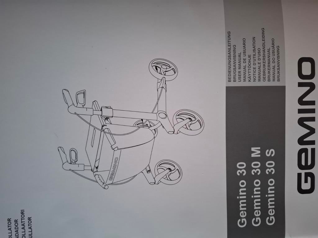Rollator gemini 30 zwart goede staat, Ophalen, Opvouwbaar, Gebruikt