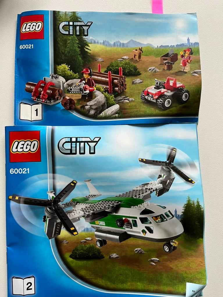 Lego 60021 : hefschroef vrachtvliegtuig, Ophalen of Verzenden, Lego