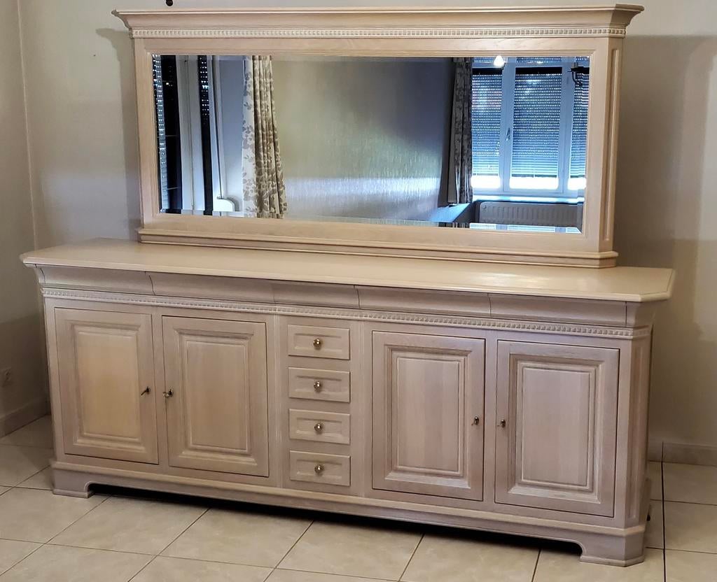 Magnifique buffet en chêne avec miroir, Enlèvement, Comme neuf
