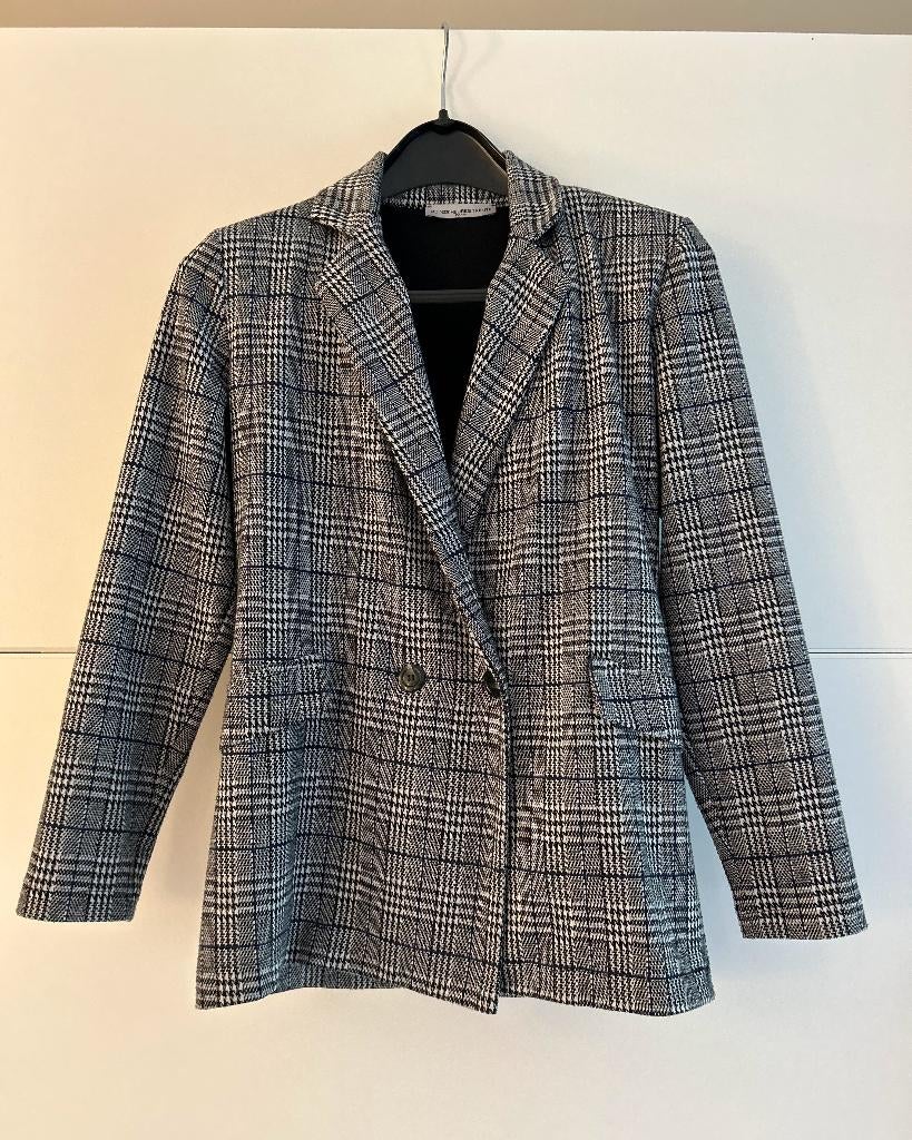 Quinze Heures Trente zwart-wit geruite vest, Kleding | Dames, Zwart, Ophalen of Verzenden, Zo goed als nieuw, Quinze Heures Trente
