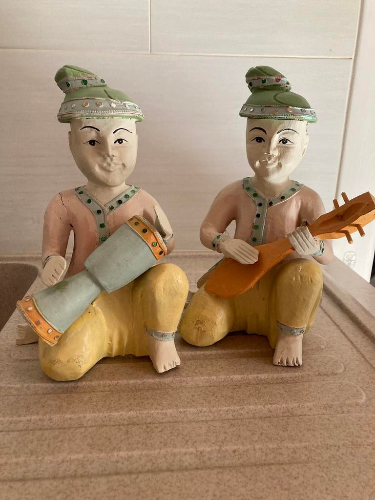Figurines en bois25 cm, Enlèvement ou Envoi, Comme neuf, Bois