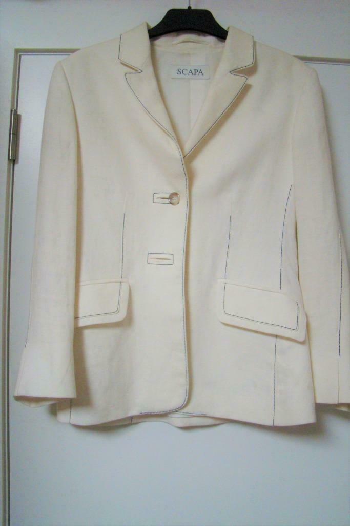 Jas dames maat 36 - SCAPA , écru linnen blazer, Kleding | Dames, Scapa, Wit, Ophalen of Verzenden, Zo goed als nieuw
