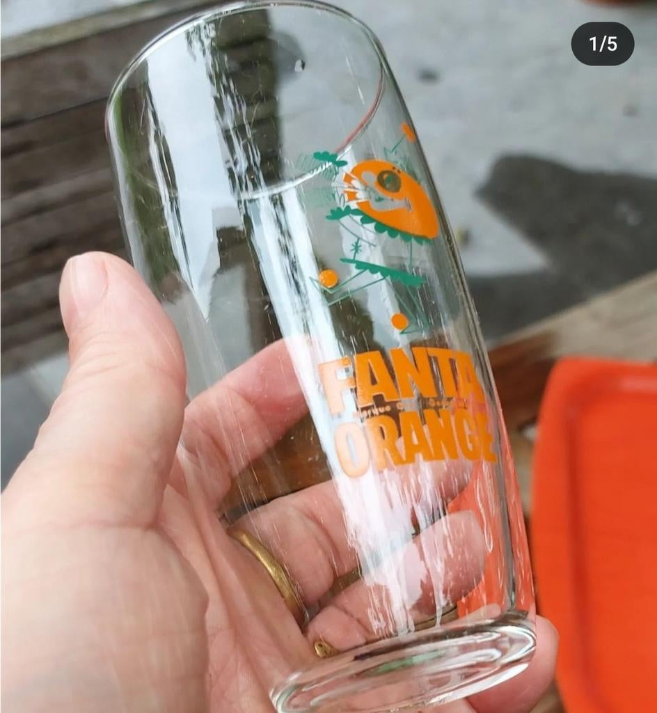 Vintage Glazen, oude Fantaglazen, limonadeglazen, Verzamelen, Glas en Drinkglazen, Ophalen of Verzenden