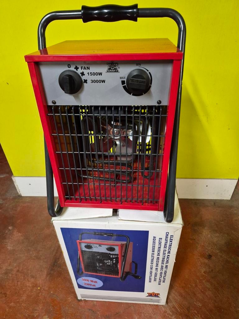 Elektrische kachel met ventilator, Ophalen