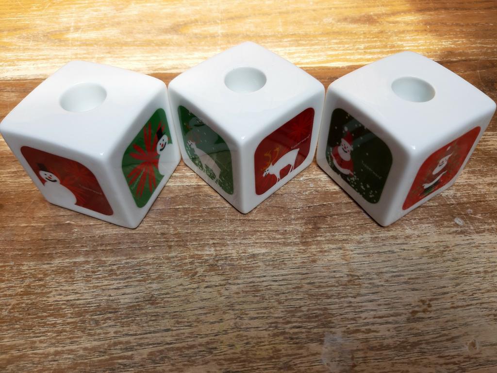 Set 3 Kaarsenhouders Tupperware Thema Kerstmis, Ophalen, Overige materialen, Wit, Nieuw