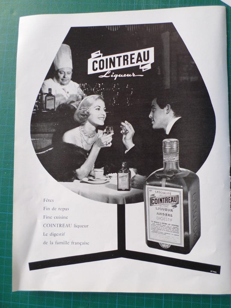 Cointreau - publicité papier - 1958, Collections, Enlèvement ou Envoi, Utilisé, Autres types