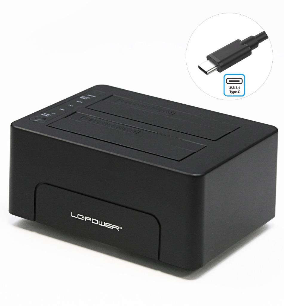 USB-C Docking Station Hub Dual 3.5''/2.5'' SATA Cloning, Enlèvement ou Envoi, Neuf, SATA