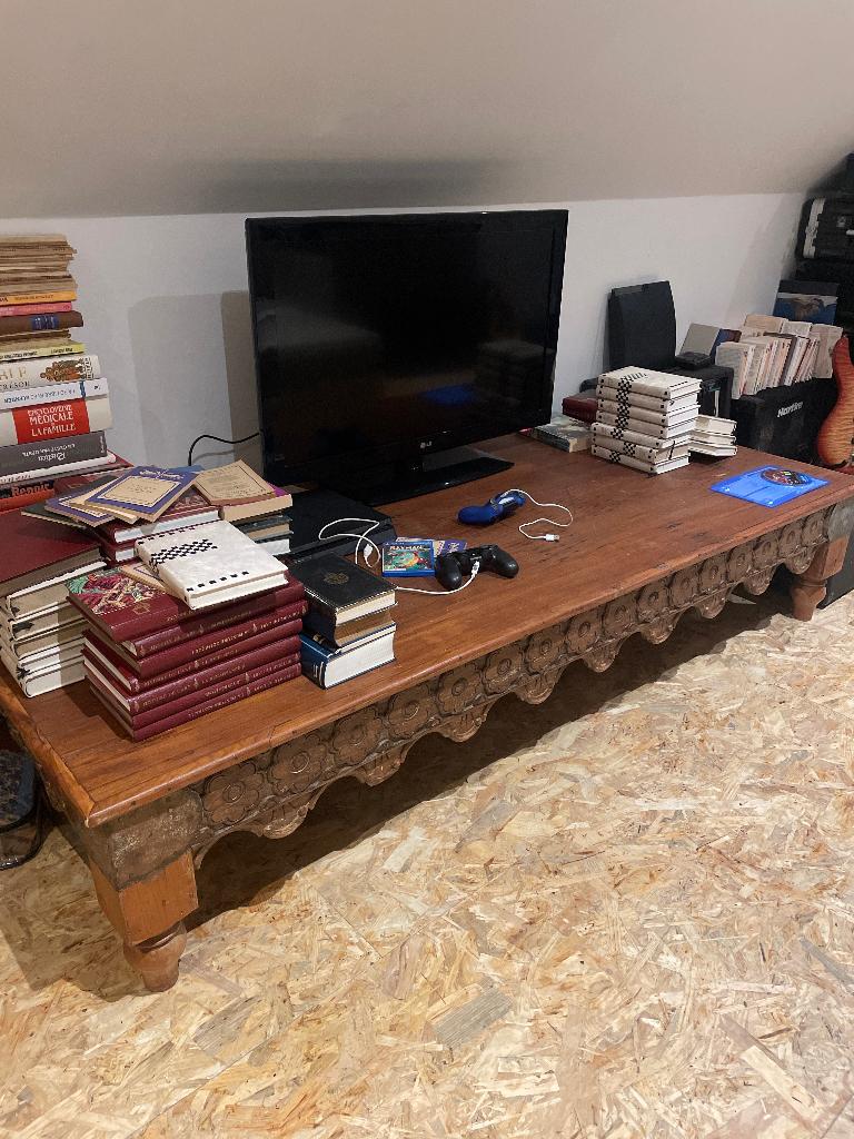 Table basse en bois exotique, 150 à 200 cm, Moins de 50 cm, Enlèvement, Utilisé