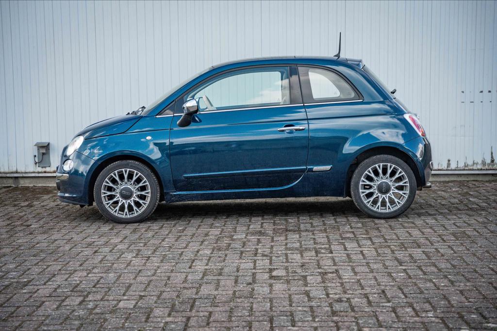 FIAT 500 1.0 LOUNGE|AIRCO|PANO|CRUISE, Euro 5, Stof, Beige, Blauw