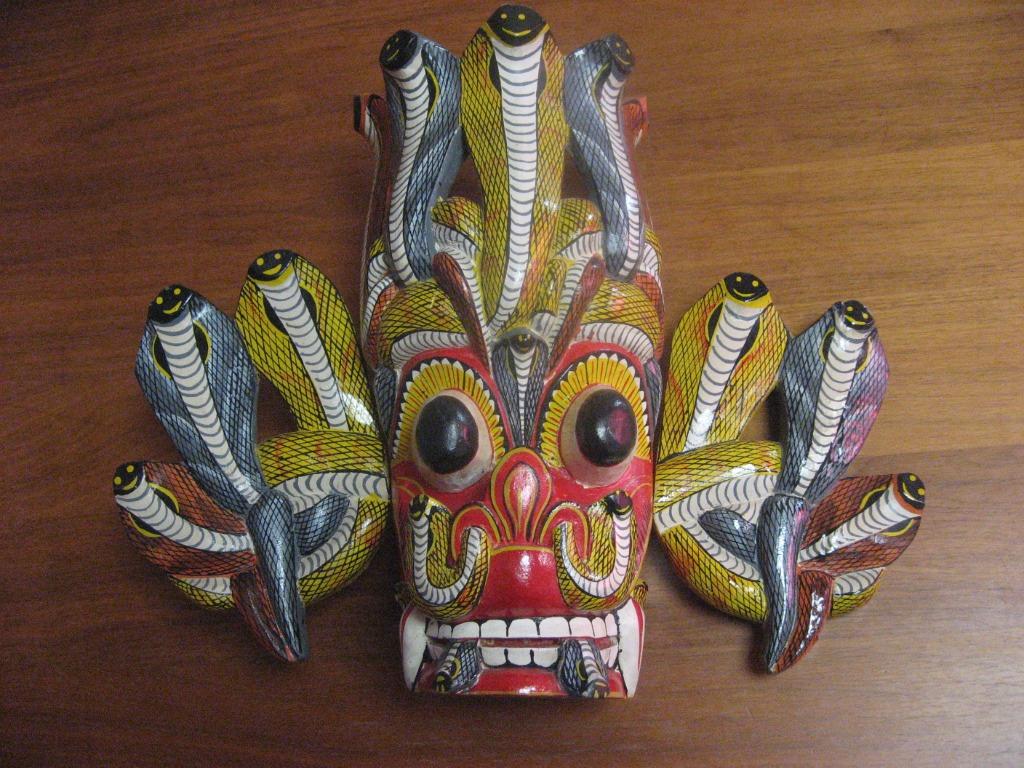 masque demon cobra sri lanka, Antiquités & Art, Enlèvement ou Envoi