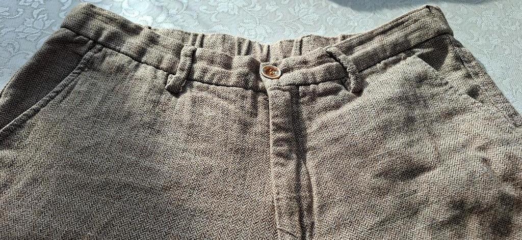 Beige linnen herenbroek merk Massimo Dutti zie info, Enlèvement ou Envoi, Beige, Comme neuf, Massimo Dutti