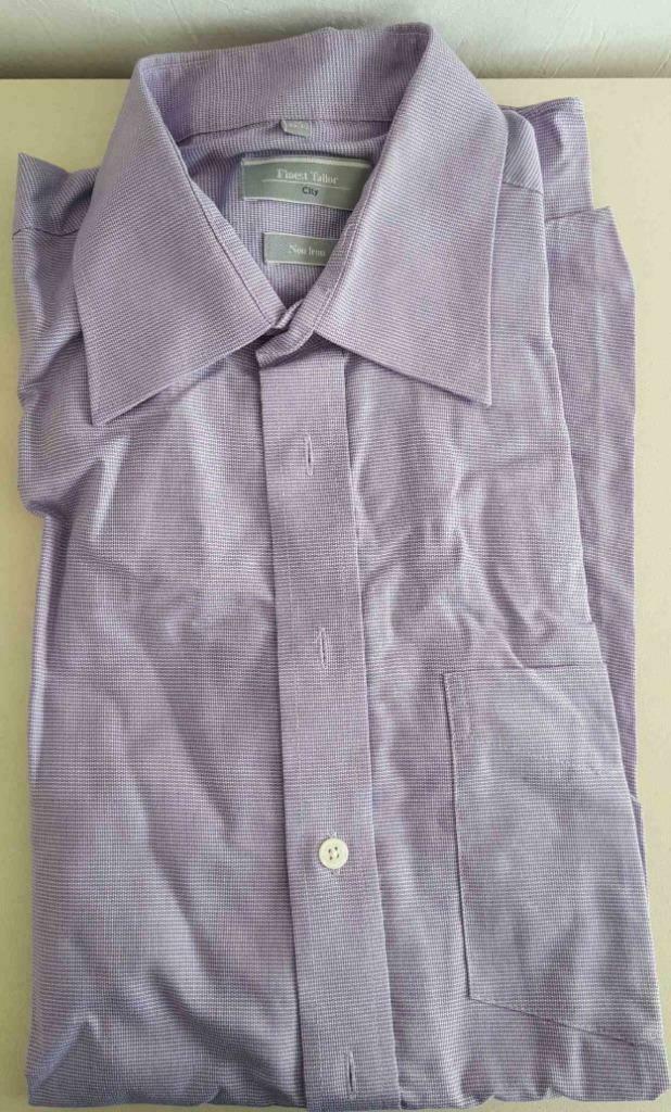 chemise homme mauve clair lilas petits carreaux 39-40 M Fine, Enlèvement ou Envoi