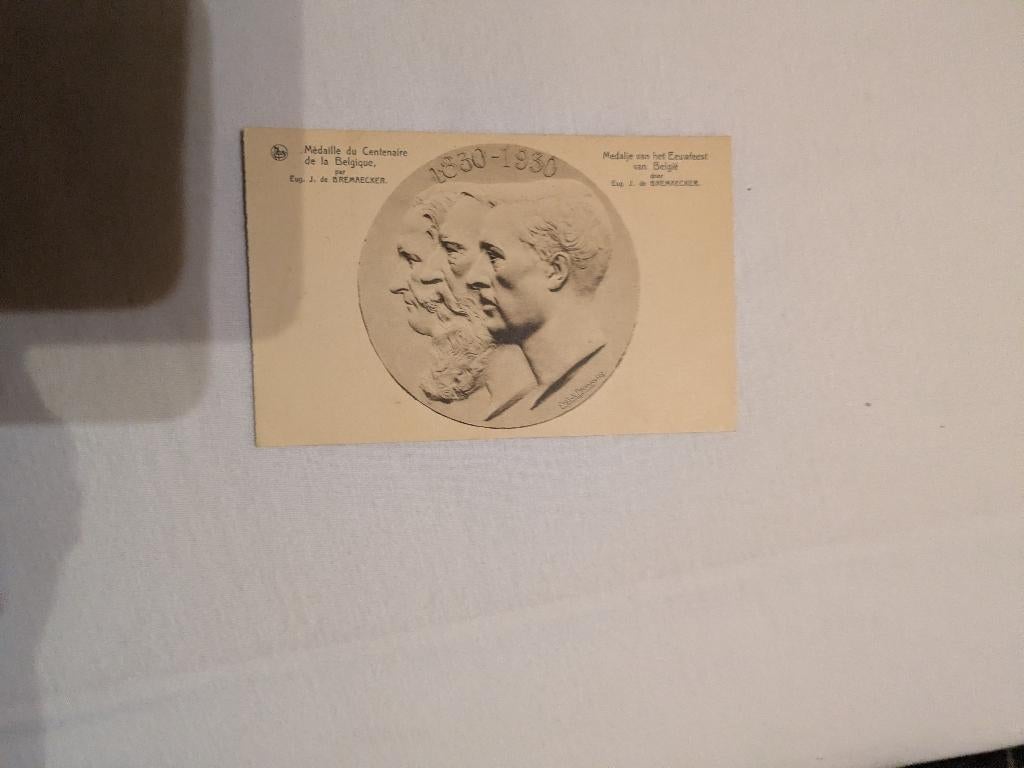 Medaille du centenaire de la Belgique, Enlèvement ou Envoi, Comme neuf, Carte, Photo ou Gravure