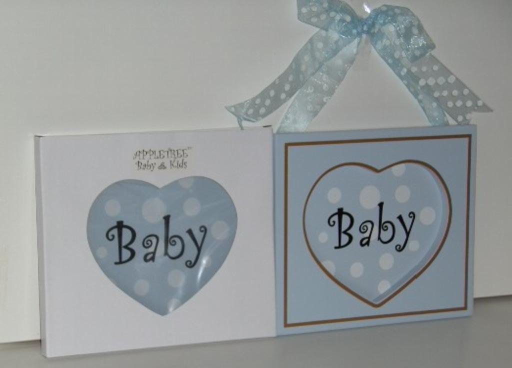 BABY BLAUW KRAAMKADO, WANDDECORATIE Appletree NIEUW, Ophalen of Verzenden, Nieuw, Wanddecoratie