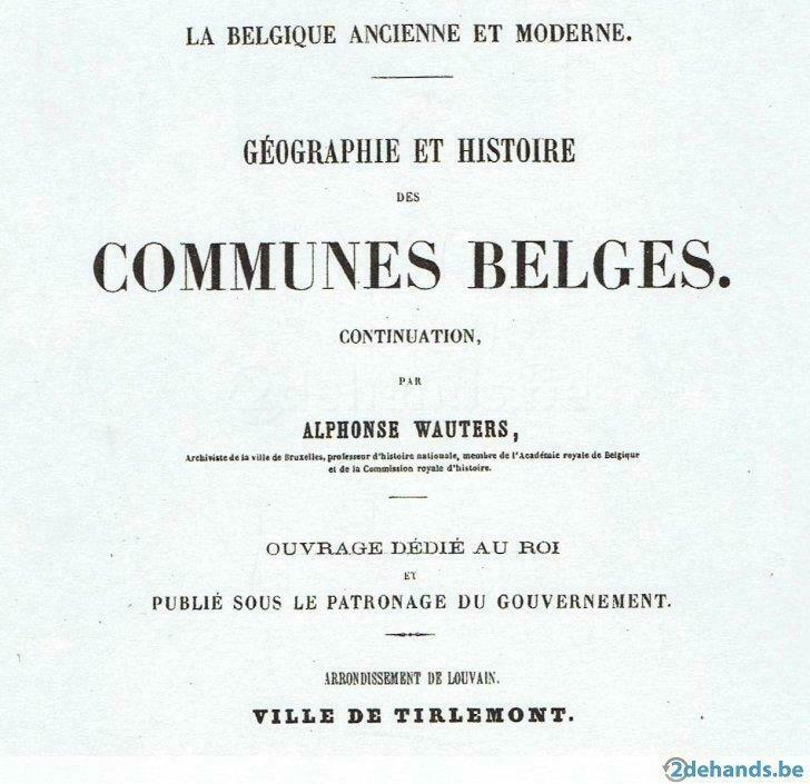 Ville de Tirlemont, Géographie et Histoire des Communes Belg, Enlèvement ou Envoi, Utilisé