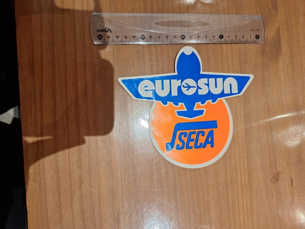 Vintage sticker eurosun seca wedstrijd, Collections, Enlèvement ou Envoi, Comme neuf