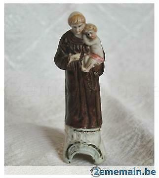 petit saint antoine en biscuit accidenté au socle