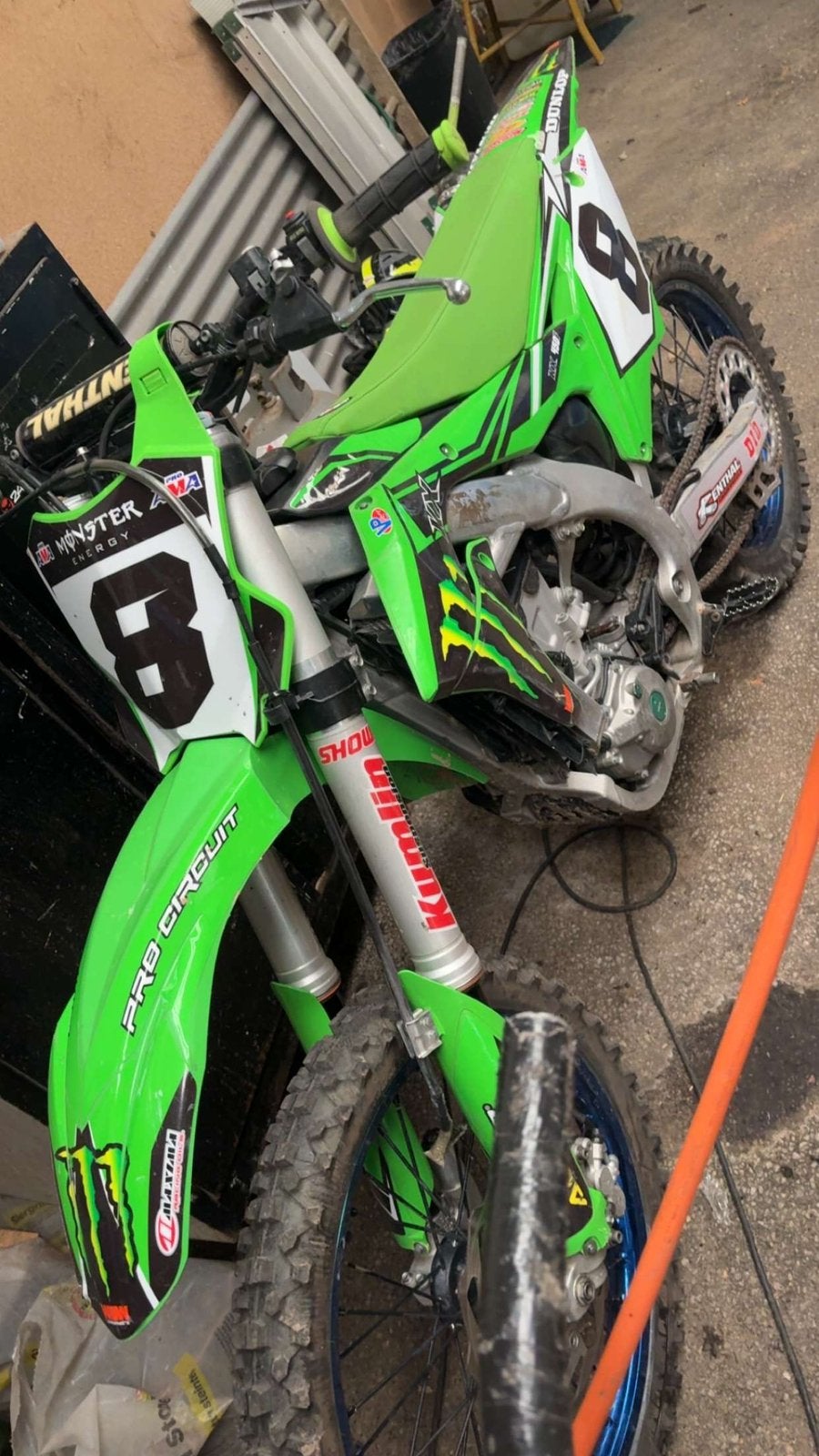 Kawasaki 450cc crossmotor 2018-19 te koop ZEER NETJES, Motos, Enlèvement, Utilisé