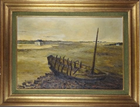 huile sur toile marine signe logeais, Enlèvement ou Envoi, Toile