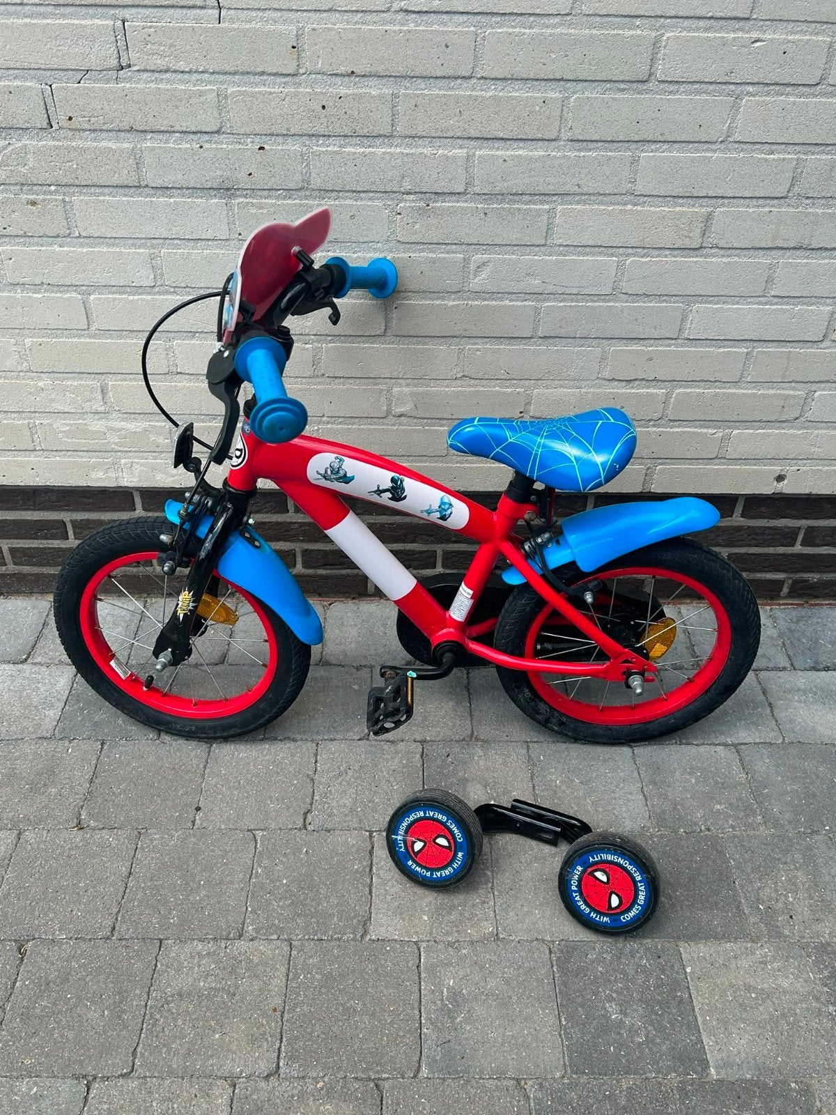 Kinderfiets 14inch spiderman, Enlèvement