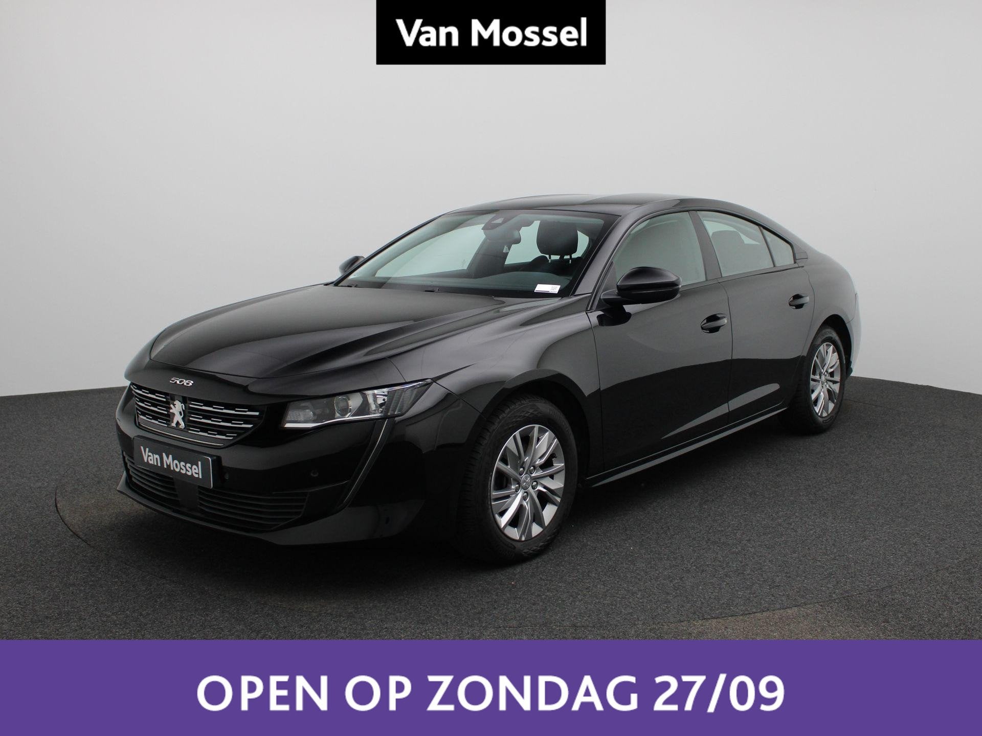 Peugeot 508 1.2 PureTech 130 S&S EAT8 Active Pack | Camera |, Auto's, Stof, Gebruikt, Zwart, Automatische klimaatregeling
