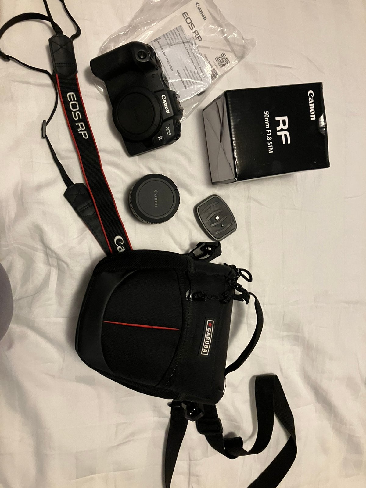Canon eos rp body met lens canon rf 50 mmF/1.8STM, Ophalen, Gebruikt, Oplader, Canon