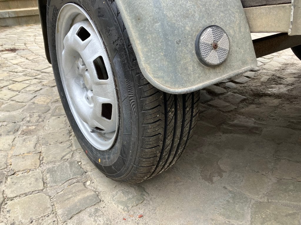 aanhangwagen remork bak 2 m /125cm breed nieuwe banden, Ophalen, Gebruikt