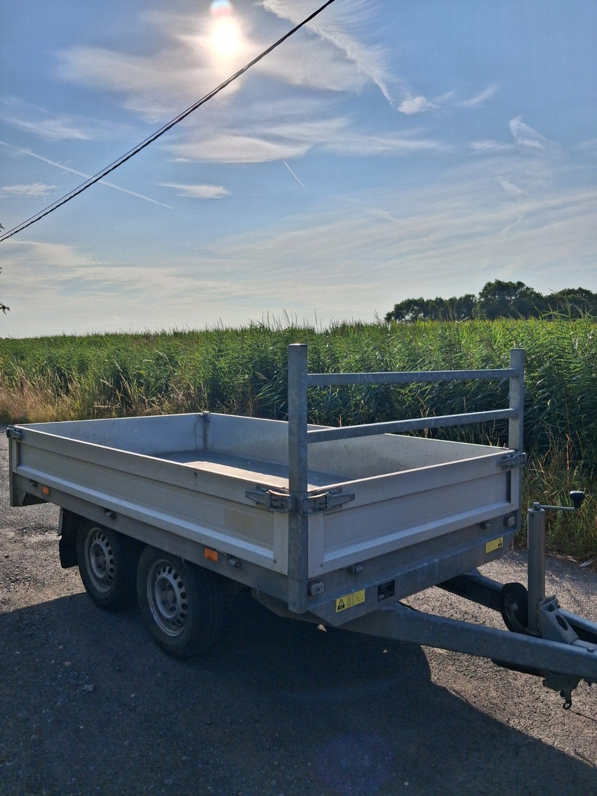 Aanhangwagen plateau Saris 2ton 2m76 x 1m50 in nette staat!, Auto diversen, Aanhangers en Bagagewagens, Ophalen, Zo goed als nieuw