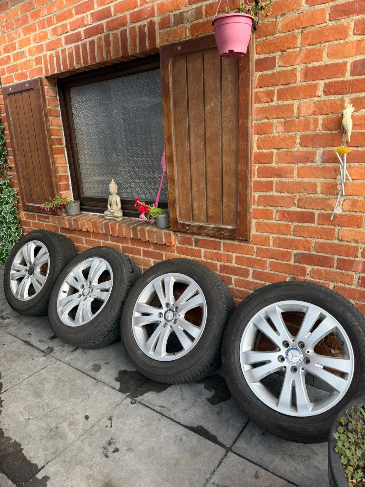 Roues Mercedes avec de bons pneus 5x112, Enlèvement, Pneu(s)