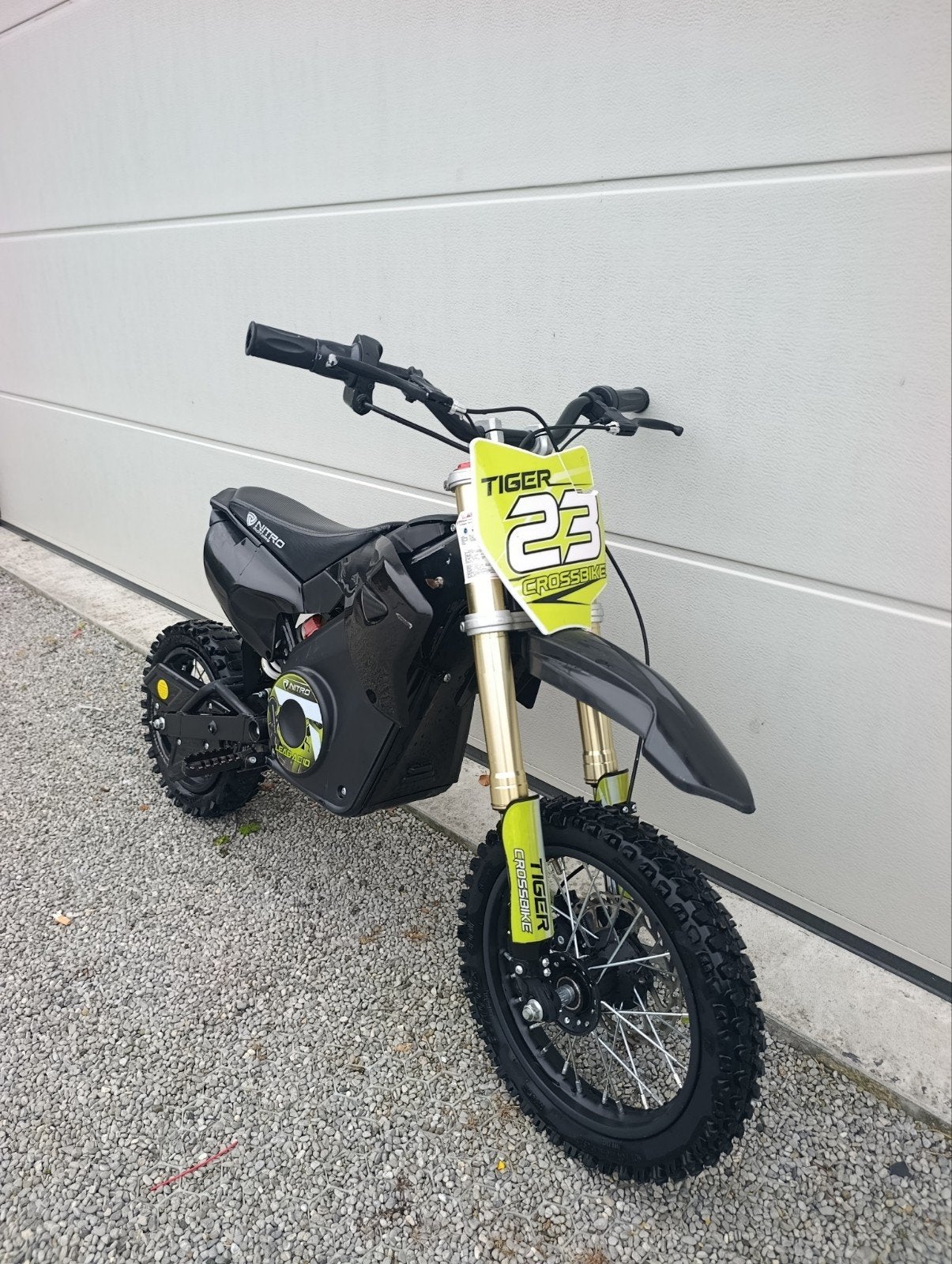 Nitro Motors Tiger 1000W elektrische kindercrosser – 12/10 i, Fietsen en Brommers, Ophalen, Gebruikt, Pitbike, Nitro motors