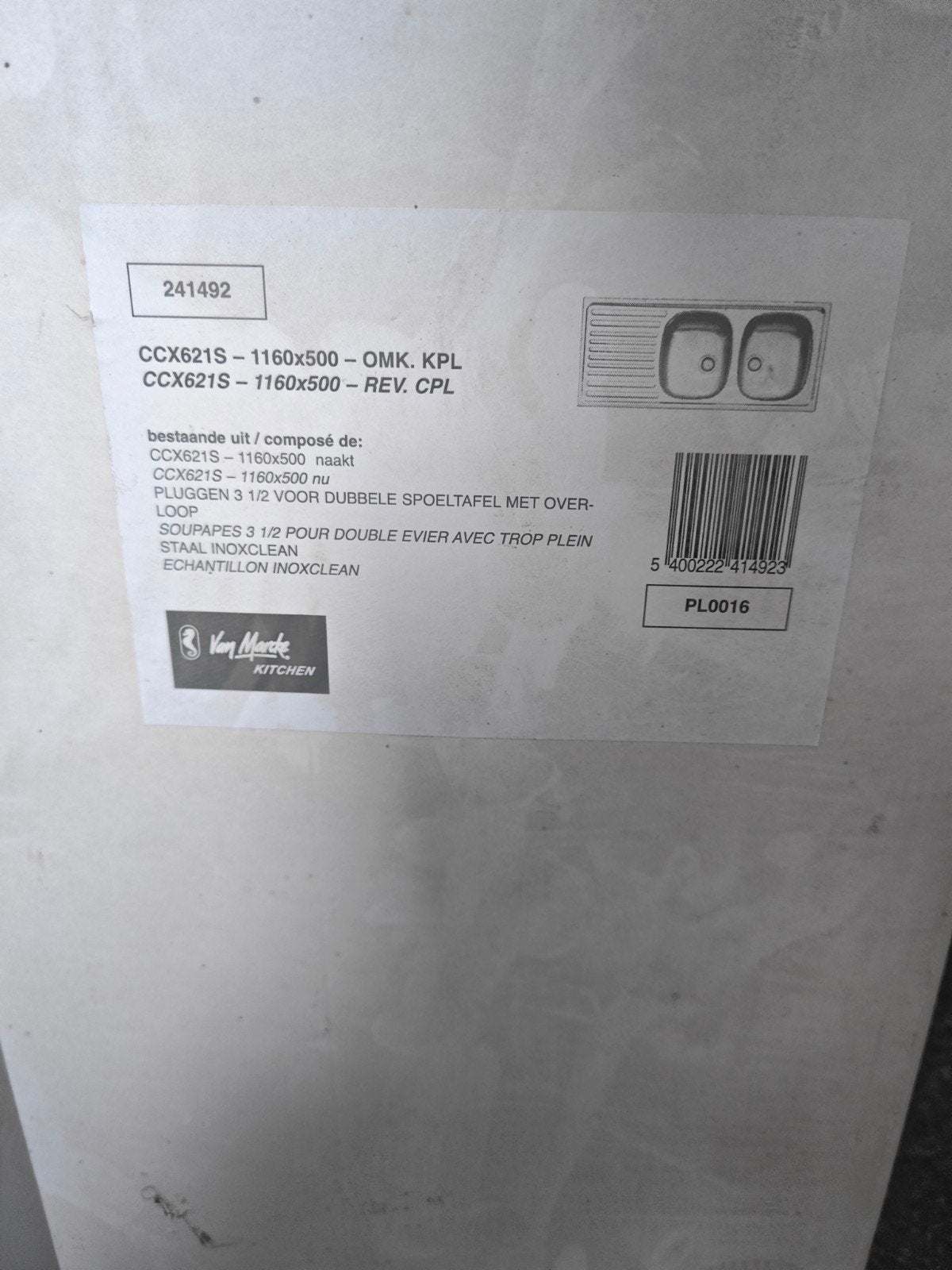Nouveau lavabo double Van Marcke neuf dans sa boîte, Enlèvement