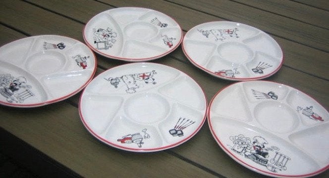 5 assiettes pour tapas ou snacks, Maison & Meubles, Cuisine | Vaisselle, Enlèvement, Comme neuf, Assiettes(s)